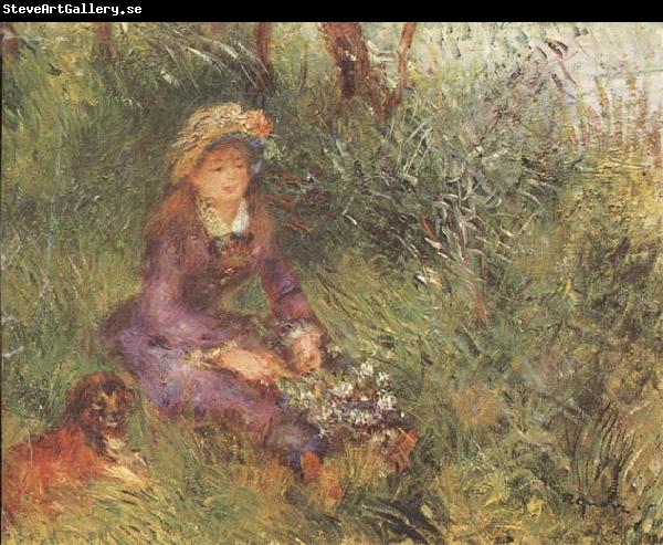 Pierre Renoir Madame Renoir met hond